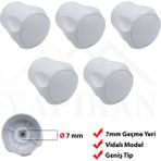 Yapıkan 7 mm Radyatör Vanası Başlığı Büyük Boy - Geniş Tip Petek Vana Kapağı - Vidalı Petek Musluk Kafası - 7 mm - 5 adet