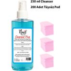 Yapışkan Tabaka Temizleyici Kalıcı Oje Protez Tırnak Jel Kat Temizleme Cleanser Tüysüz Mendil Seti - Pembe