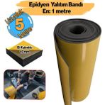 Yapışkanlı (10 MM EN:100 CM X 5 MT) Araç Oto Motor Ses Isı Yalıtım Izolasyon Bandı Kauçuk Sünger