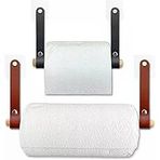 Yapışkanlı Ahşap & Deri Tuvalet Kağıtlığı | Banyo Kağıt Havluluk, Havlu Peçetelik | Wc Kağıtlık, Dolap Altı Kağıt Havlu Askısı (Si