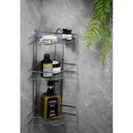 Yapışkanlı Banyo Köşeliği Düzenleyici Şampuanlık Duş Rafı Krom EK-03