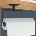 Yapışkanlı Kağıt Havlu Askısı, Metal, Modern Tasarım,Solo Peçetelik Havluluk, duvar veya Dolap Altı Montaj,Delmeden vidalamadan kolay ve pratik montaj