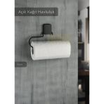 Yapışkanlı Kağıt Havluluk Paslanmaz Peçetelik Çelik Banyo Havluluk Düzenleyici Siyah