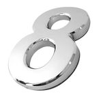 Yapışkanlı Kapı Numarası Küçük Boy 50 Mm 5 Cm Numara 8 Rakam Sekiz Sayı Krom Renk Numaralar 1 Adet