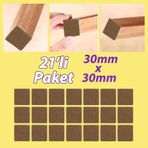 Yapiskanli Kare Kece Masa Sandalye Parke Zemin Ayak Koruyucu Kaydirmaz Kecesi 30X30 Mm (21'Lı Paket)
