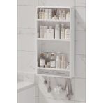 Yapışkanlı Modüler 3 Katlı Banyo Düzenleyici Rafı Organizeri Askılıklı & Çekmeceli Organizer