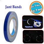 Yapiskanli Neon Bisiklet Motosiklet Araba Jant Bandi 7 Mm X 7 Metre Mavi Reflektif Parlayan Bant