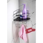 Yapiskanli Omur Boyu Paslanmaz Kristal Ayarlanabilir Raf Banyo Duzenleyici Sampuanlik Lk-01 Kskk