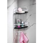 Yapiskanli Omur Boyu Paslanmaz Kristal Ayarlanabilir Raf Banyo Duzenleyici Sampuanlik Lk-02 Bsbk