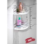 Yapiskanli Omur Boyu Paslanmaz Kristal Ayarlanabilir Raf Banyo Duzenleyici Sampuanlik Lk-02 Kbkk