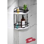 Yapiskanli Omur Boyu Paslanmaz Kristal Ayarlanabilir Raf Banyo Duzenleyici Sampuanlik Lk-02 Sb