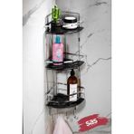 Yapiskanli Omur Boyu Paslanmaz Kristal Ayarlanabilir Raf Banyo Duzenleyici Sampuanlik Lk-03 Kskk