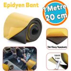 Yapışkanlı Oto Araç Ses Isı Yalıtım İzolasyon Bandı En:20 Cm Kalınlık:5 Mm Uzunluk 1 Metre Kauçuk