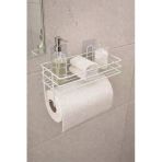 Yapışkanlı Raflı Kağıt Rulo Havluluk Peçetelik Havlu Kağıtlık Beyaz Banyo Mutfak Düzenleyici Raf Shr-01
