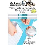 Yapışkanlı Şeffaf Asetat 2 Adet 45Cm X 2 Metre Djfix Kendinden Yapışkanlı Şeffaf Rulo Asetat Transparan Soğuk Laminasyon
