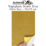 Yapışkanlı Simli Eva 50X70 Cm 1 Adet Simli Yapışkanlı Eva Süngeri Okul Kreş Anasınıfı Elişi Etkinlikleri Hobi