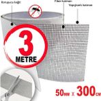Yapışkanlı Sineklik Pencere Kapı Tülü Tamir Bandı 5cm x 300 Cm. Rulo - ANTRASİT GRİ MAT RAL7016 - 300 x 5 cm.