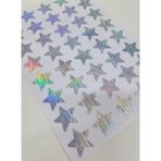 Yapışkanlı Sticker Yıldız Şekilli Sticker Etiket Holografik Renkli 40 Adet 3.5x3.5 cm