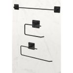 Yapışkanlı Uzun Havluluk Rulo Havlu Peçetelik Wc Kağıtlık Banyo Mutfak Set - Siyah - STANDART
