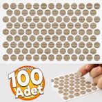 Yapışkanlı Vida Tapası Tıpası 100 Adet Açık Kübik Ceviz Renk Mobilya Vida Delik Kapatıcı Kapama Seti