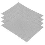 Yapışmaz ızgara ızgara matı, 4 adet ızgara matı seti, 42 x 36 cm yapışmaz ızgara ağı, teflon ağ, ızgara matı, tekrar kullanılabilir, et, sebze, pişirme, pişirme için barbekü ızgara matı