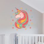 Yapıştırrco Sihirli Unicorn Duvar Stickerı