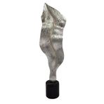 Yaprak Dekor Alüminyum Gümüş Obje 63X18 Cm Szr-T-5-G