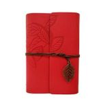 Yaprak Desen Deri Kaplı Defter Küçük Boy