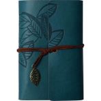 Yaprak Desenli Deri Defter - Renkli