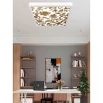 Yaprak Desenli Modern LED Avize, 60X60 Salon Tipi Ev Avize, 60WATT Beyaz Işık, Modern Lüks Avize