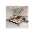 YAPSA HOME MOBİLYA Lotus New Frezya Model Ceviz Renk Masif Çam Ahşap Karyola
