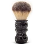 Yaqi Brush Kara Mermer Reçine Saplı Klasik Sentetik Tıraş Fırçası, Yüksek Kaliteli Hızlı Köpük Üretme ve Çabuk Kuruma Özelliği