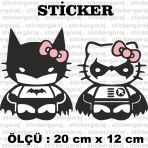 Yarasa Çocuk Kız 2 Adet Sticker Otomobil Motosiklet Kask Atv Laptop Pc Tablet Buzdolabı Kapı Cam Araba Sticker Etiketleri