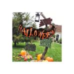 Yarasa Kanatları Folyo Balon - Halloween Yazılı Siyah & Turuncu Parti Süsü, 6774556