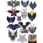 Yarasa Sticker Set 15 Parça Telefon, Tablet, Defter, Laptop Sticker