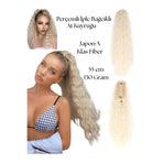 YARAT Afrika Stili Platinium Blonde Bağcıklı At Kuyruğu Peruk 56 Cm 130/140 Gram