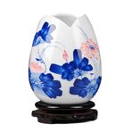 Yaratıcı Çin vazosu Mavi ve Beyaz Porselen Çiçek vazosu Geleneksel Seramik vazo Antika Dekoratif Orta Parça Güzellik Tablosu-A Y19cmxG16cm,A-Y19cmxG16cm,A-H19cmxW16cm