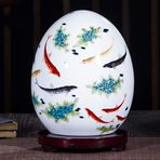 Yaratıcı Porselen Çiçek Vazosu Yumurta Tasarımı Modern Antika Çin Vazosu Seramik Sanat Eseri Ev Dekorasyonu Oturma Odası Çalışma Odası için Geleneksel Vazo-i H18cmxd1,F-H18cmxD14cm