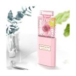 Yaratıcı Taşınabilir El Parfüm Fanı, Mini USB Şarj Edilebilir Aromaterapi Parfüm Kutusu Fan - Pembe