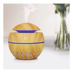 Yaratıcı Usb Hava Nemlendirici Ultrasonik 130 ml Araba Halı Ahşap Desen Esansiyel Yağı Oda Spreyi (Kahverengi Açık)