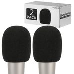 Yaratıcılar için Geekria 2" (50mm) Çaplı Mikrofonlar için Köpük Ön Cam, Antipop Köpük Kapak, Mikrofon Rüzgar Kapağı, Behringer C-1, C-1U, RODE NT1 (Siyah / 2 Paket) ile uyumlu Sünger Köpük Filtre