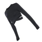 Yardenfun 1 Bilgisayar Spor Üst Hızlı Yoga Kadın Yoga Tişörtü Spor Sutyeni Yoga Egzersiz Kıyafetleri Siyah Kırpma Sweatshirt Spor Kollu Kırpma Polyester%92 Fitness Üstler Çıplak Bel