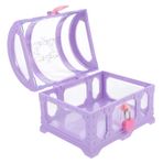 Yardenfun 1 Takım Kilitli kristal saklama kutusu büyük kızlar için hazine sandığı Depolamak kız oyuncakları dekorasyon Depolama Tutucu saklama kabı karın kası Mor,Purple