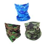 Yardenfun 3 Parça Kamuflaj Bandana Tozluk Eşarp Yeşil Tesettür Yeşil Eşarp Boyun Maskesi Kamuflaj Yüz Maskesi Kafa Bandı Eşarp Serin Maske Güneş Koruması Güneş Şapkası Erkekler Ve Kadınlar