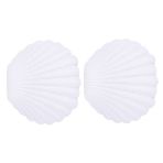 Yardenfun Deniz Kabuğu Şeklinde Mücevher Kutuları 2 Paket Mücevher Saklama Kolye Paketleme Açık Kapat Mücevher Kabı Ev Mağaza Kullanımı Moda Narin