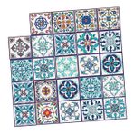Yardenfun Pcs Fayans Sticker Çıkartmaları Mutfak Ve Banyo Dekoru Için Zarif Çiçek Tasarımı Duvar Çıkartmaları