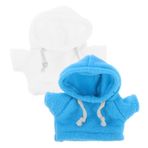 Yardwe 2 Adet Doldurulmuş Hayvanlar Için Sevimli Küçük Kıyafetler Peluş Bebek Kapüşonlu Ayı Kapüşonlu Bebek Yedek Giysiler Peluş Oyuncak Kıyafetleri Doldurulmuş Hayvan Giyim, Bebek