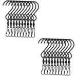 Yardwe 20 Adet Rüzgar Ahenge S-Tipi Kanca Metal Elbise Askıları Rüzgar Tulumu Döner Kancalar Rüzgar Çanları Asma Aparatı Korkuluklar Beton Kalıp Paslanmaz Çelik Fener Döndürmek Için
