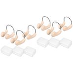 Yardwe 6 Yüzme Burun Mandalı Yüzme Burun Tıkacı Çocuklar Burun Şekillendirici Kaldırıcı Klipsi Dalış Için Burun Tıkacı Yüzme Burun Koruyucusu Yüzmek Burun Mandalı Beige Silika Jeli