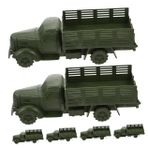Yardwe 6pcs Taşımacılık Kamyonu Modeli Simüle Araba Figürin Asker Araba Süsleme Masası Mikro Peyzaj Figürin Çocuklar İçin
